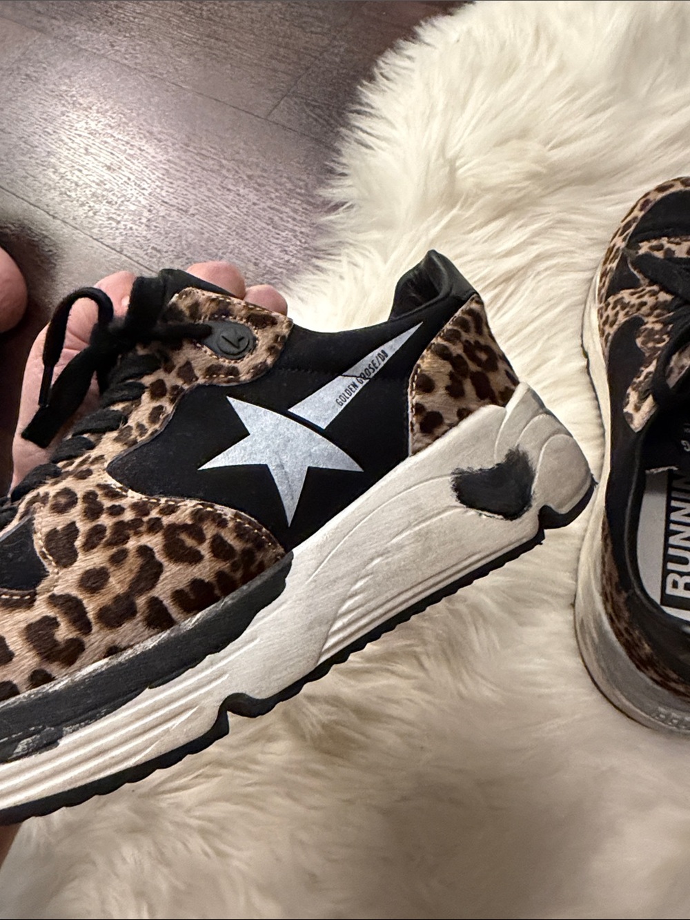 Golden Goose Leopard Print Superstar Sneakers - Black & Brown - Picture 4 of 4